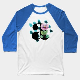 Capital letter A | Monogram, a Floral Letter Baseball T-Shirt